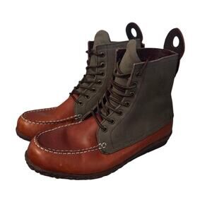 New PSYBERIA Sz 10 Hiker Winter Boots Men Waterproof Leather Canvas Sherp